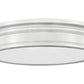 Z-Lite Bentley 20" 1-Light LED-Integrated Brushed Nickel Steel Frame White Acrylic Shade Flush Mount Lighting