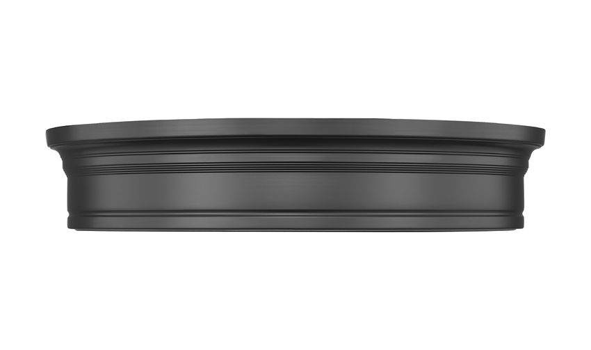 Z-Lite Bentley 20" 1-Light LED-Integrated Matte Black Steel Frame White Acrylic Shade Flush Mount Lighting