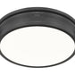 Z-Lite Bentley 20" 1-Light LED-Integrated Matte Black Steel Frame White Acrylic Shade Flush Mount Lighting