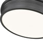 Z-Lite Bentley 20" 1-Light LED-Integrated Matte Black Steel Frame White Acrylic Shade Flush Mount Lighting