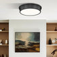 Z-Lite Bentley 20" 1-Light LED-Integrated Matte Black Steel Frame White Acrylic Shade Flush Mount Lighting