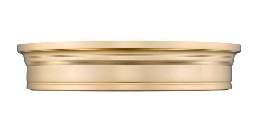 Z-Lite Bentley 20" 1-Light LED-Integrated Modern Gold Steel Frame White Acrylic Shade Flush Mount Lighting
