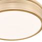 Z-Lite Bentley 20" 1-Light LED-Integrated Modern Gold Steel Frame White Acrylic Shade Flush Mount Lighting