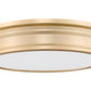 Z-Lite Bentley 20" 1-Light LED-Integrated Modern Gold Steel Frame White Acrylic Shade Flush Mount Lighting