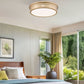 Z-Lite Bentley 20" 1-Light LED-Integrated Modern Gold Steel Frame White Acrylic Shade Flush Mount Lighting
