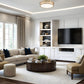Z-Lite Bentley 20" 1-Light LED-Integrated Modern Gold Steel Frame White Acrylic Shade Flush Mount Lighting