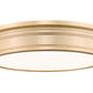 Z-Lite Bentley 20" 1-Light LED-Integrated Modern Gold Steel Frame White Acrylic Shade Flush Mount Lighting