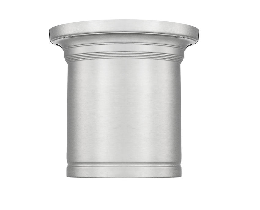 Z-Lite Bentley 8" 1-Light LED-Integrated Brushed Nickel Steel Frame White Acrylic Shade Flush Mount Lighting