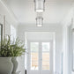 Z-Lite Bentley 8" 1-Light LED-Integrated Brushed Nickel Steel Frame White Acrylic Shade Flush Mount Lighting