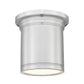 Z-Lite Bentley 8" 1-Light LED-Integrated Brushed Nickel Steel Frame White Acrylic Shade Flush Mount Lighting