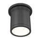 Z-Lite Bentley 8" 1-Light LED-Integrated Matte Black Steel Frame White Acrylic Shade Flush Mount Lighting
