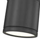 Z-Lite Bentley 8" 1-Light LED-Integrated Matte Black Steel Frame White Acrylic Shade Flush Mount Lighting