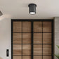 Z-Lite Bentley 8" 1-Light LED-Integrated Matte Black Steel Frame White Acrylic Shade Flush Mount Lighting