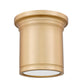 Z-Lite Bentley 8" 1-Light LED-Integrated Modern Gold Steel Frame White Acrylic Shade Flush Mount Lighting