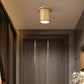 Z-Lite Bentley 8" 1-Light LED-Integrated Modern Gold Steel Frame White Acrylic Shade Flush Mount Lighting