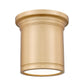 Z-Lite Bentley 8" 1-Light LED-Integrated Modern Gold Steel Frame White Acrylic Shade Flush Mount Lighting