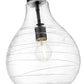 Z-Lite Bon Air 10" 1-Light Matte Black Steel and Clear Glass Shade Pendant Light