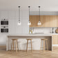 Z-Lite Bon Air 10" 1-Light Matte Black Steel and Clear Glass Shade Pendant Light