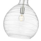 Z-Lite Bon Air 13" 1-Light Brushed Nickel Steel and Clear Glass Shade Pendant Light