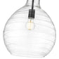 Z-Lite Bon Air 13" 1-Light Matte Black Steel and Clear Glass Shade Pendant Light