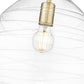 Z-Lite Bon Air 13" 1-Light Modern Gold Steel and Clear Glass Shade Pendant Light