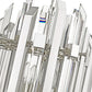 Z-Lite Bova 17" 4-Light Polished Nickel Pendant Light With Clear Crystal Shade