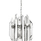 Z-Lite Bova 17" 4-Light Polished Nickel Pendant Light With Clear Crystal Shade