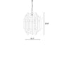 Z-Lite Bova 17" 4-Light Polished Nickel Pendant Light With Clear Crystal Shade