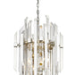 Z-Lite Bova 20" 9-Light Polished Nickel Pendant Light With Clear Crystal Shade