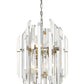 Z-Lite Bova 20" 9-Light Polished Nickel Pendant Light With Clear Crystal Shade