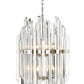 Z-Lite Bova 23" 12-Light Polished Nickel Pendant Light With Clear Crystal Shade