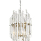 Z-Lite Bova 23" 12-Light Polished Nickel Pendant Light With Clear Crystal Shade