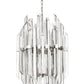 Z-Lite Bova 23" 12-Light Polished Nickel Pendant Light With Clear Crystal Shade