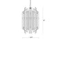 Z-Lite Bova 23" 12-Light Polished Nickel Pendant Light With Clear Crystal Shade