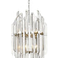Z-Lite Bova 23" 12-Light Polished Nickel Pendant Light With Clear Crystal Shade