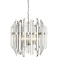 Z-Lite Bova 26" 6-Light Polished Nickel Pendant Light With Clear Crystal Shade