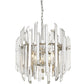 Z-Lite Bova 26" 6-Light Polished Nickel Pendant Light With Clear Crystal Shade