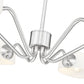 Z-Lite Breton 39" 6-Light Brushed Nickel Steel Frame White Glass Shade Chandelier