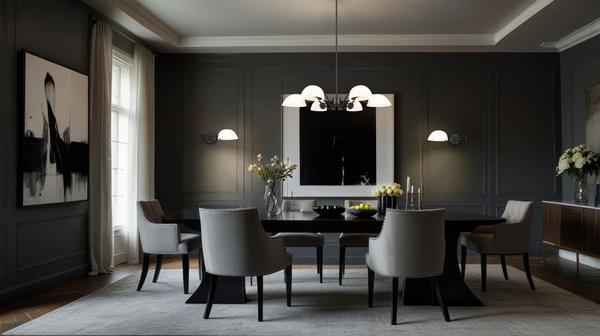 Z-Lite Breton 39" 6-Light Matte Black Steel Frame White Glass Shade Chandelier