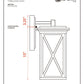 Z-Lite Brookside 10" 1-Light Black Aluminum Outdoor Wall Sconce With Clear Seedy Glass Shade