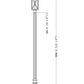 Z-Lite Brookside 10" W x 114" H 1-Light Black Aluminum Clear Beveled Glass Shade Outdoor Post Mounted Fixture
