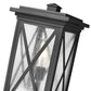 Z-Lite Brookside 10" W x 138" H 1-Light Black Aluminum Clear Beveled Glass Shade Outdoor Post Mounted Fixture