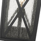 Z-Lite Brookside 10" W x 19" H 1-Light Black Outdoor Post Mount Fixture With Clear Seedy Glass Shade