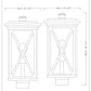 Z-Lite Brookside 10" W x 19" H 1-Light Black Outdoor Post Mount Fixture With Clear Seedy Glass Shade