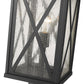 Z-Lite Brookside 10" W x 22" H 1-Light Black Outdoor Pier Mounted Fixture and Square Pier Mount Hardware With Clear Seedy Glass Shade