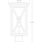 Z-Lite Brookside 10" W x 22" H 1-Light Black Outdoor Pier Mounted Fixture and Square Pier Mount Hardware With Clear Seedy Glass Shade