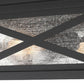 Z-Lite Brookside 12" 2-Light Black Aluminum Outdoor Flush Mount With Clear Seedy Glass Shade