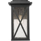 Z-Lite Brookside 8" 1-Light Black Aluminum Outdoor Wall Sconce With Clear Seedy Glass Shade