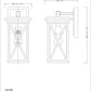 Z-Lite Brookside 8" 1-Light Black Aluminum Outdoor Wall Sconce With Clear Seedy Glass Shade
