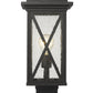Z-Lite Brookside 8" W x 16" H 1-Light Black Outdoor Post Mount Fixture With Clear Seedy Glass Shade
